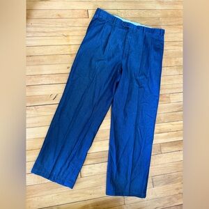 Brioni Cannes blue pleated pants